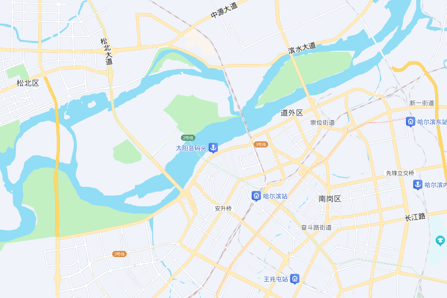 哈尔滨旅游景点分布图